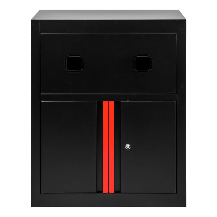 ARMARIO CON CARRETES DE AIRE COMPRIMIDO Y ELÉCTRICO - ROJO