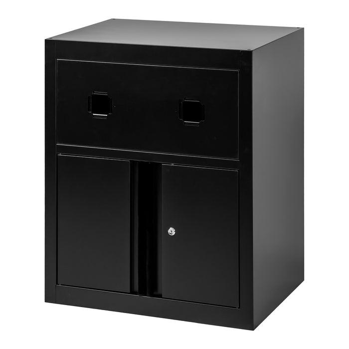 ARMARIO CON CARRETES DE AIRE COMPRIMIDO Y ELÉCTRICO - NEGRO
