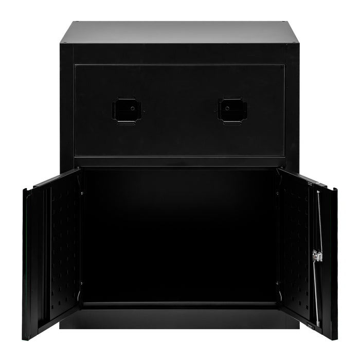 ARMARIO CON CARRETES DE AIRE COMPRIMIDO Y ELÉCTRICO - NEGRO