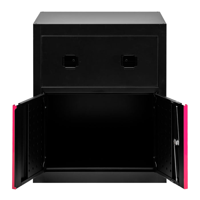 ARMARIO CON CARRETES DE AIRE COMPRIMIDO Y ELÉCTRICO - ROSA