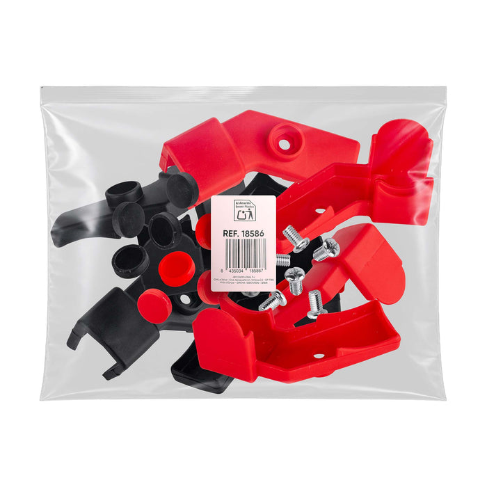 SET DE PROTECCIONES NEGRO-ROJO PARA PINZAS DE CABLE DE ARRANQUE