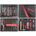 SET DE 4 MÓDULOS EVA CARBONO PARA CARRO DE HERRAMIENTAS - ROJO