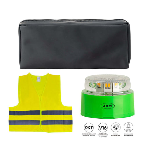 KIT DE EMERGENCIA - BOLSA DE NYLON, BALIZA Y CHALECO