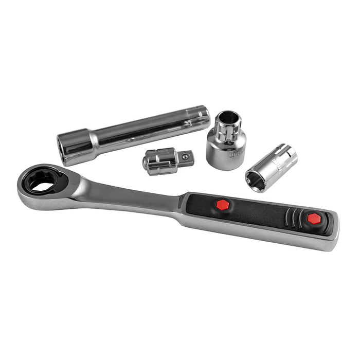 ESTUCHE DE HERRAMIENTAS CON 16 PIEZAS GO-THROUGH 1/4" CROMADO
