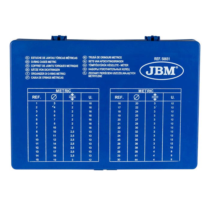 ESTUCHE DE JUNTAS TÓRICAS - MÉTRICAS 386PCS