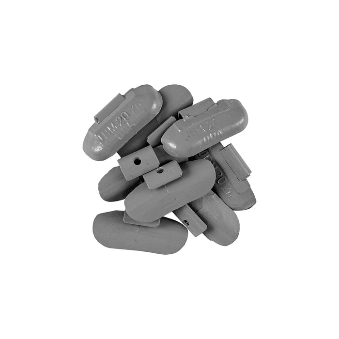 LOTE 100 UNIDADES CONTRAPESA-ZINC-GRAPA-20GR.-UNIVERSAL