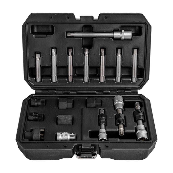 JUEGO DE EXTRACTORES PARA POLEAS DE ALTERNADOR 18PCS