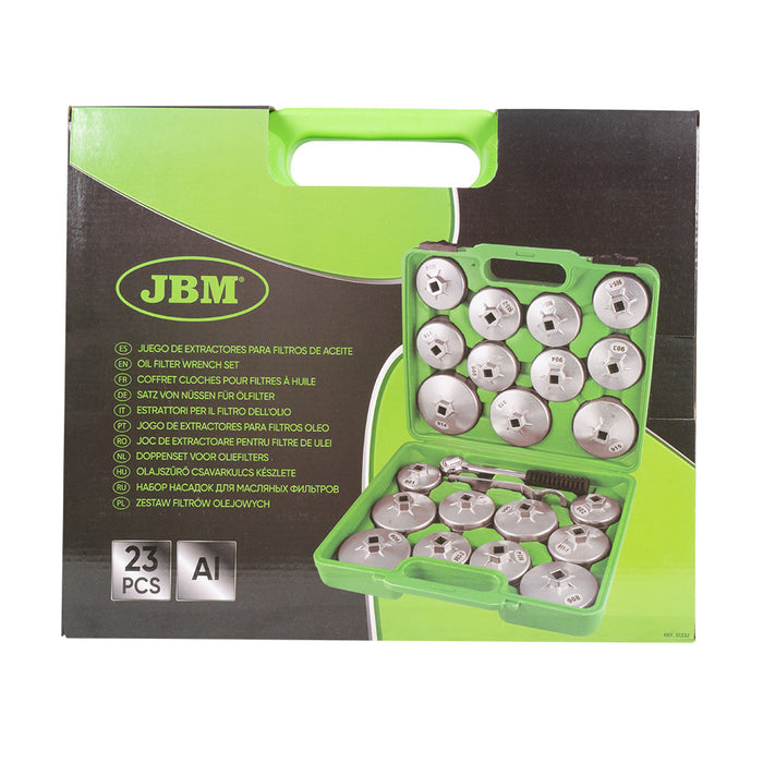 JUEGO DE EXTRACTORES PARA FILTROS DE ACEITE / 23PCS EN ALUMINIO