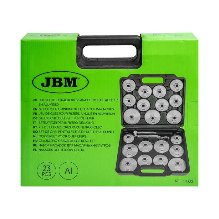 JUEGO DE EXTRACTORES PARA FILTROS DE ACEITE / 23PCS EN ALUMINIO