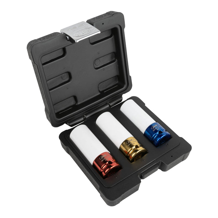 SET OF 3 1/2" IMPACT SOCKETS FOR WHEEL REMOVAL