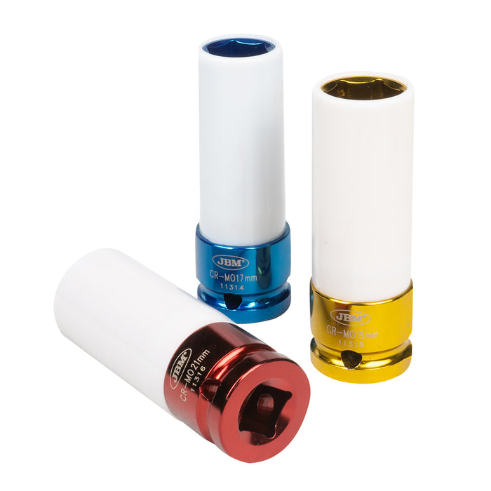 SET OF 3 1/2" IMPACT SOCKETS FOR WHEEL REMOVAL