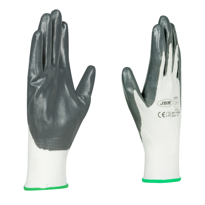 LOTE 12 UNIDADES GUANTES CON PALMA REFORZADA DE NITRILO T.11 - MODELO NUEVO
