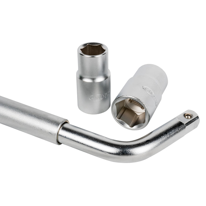 LLAVE EXTENSIBLE DE RUEDA CON VASOS REVERSIBLES 330-490MM