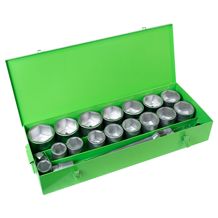 ESTUCHE METÁLICO DE 21 VASOS HEXAGONALES DE 1" CINCADO
