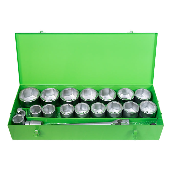 ESTUCHE METÁLICO DE 21 VASOS HEXAGONALES DE 1" CINCADO