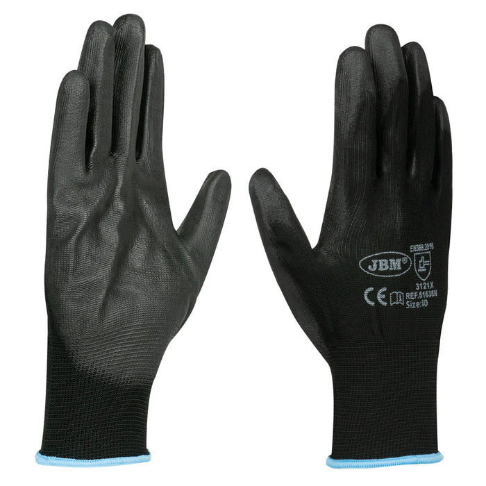 LOTE 12 UNIDADES GUANTES CON PALMA REFORZADA DE POLIURETANO T. 10 - MODELO NUEVO
