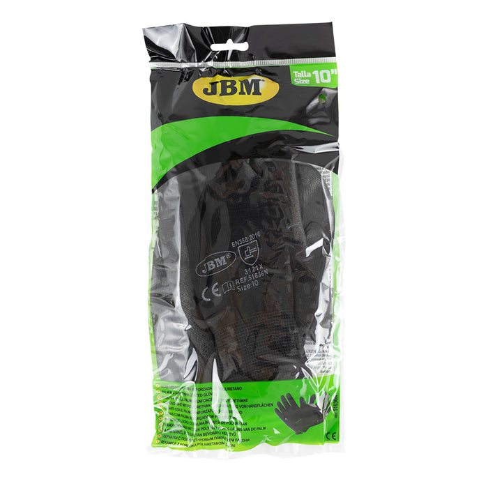 LOTE 12 UNIDADES GUANTES CON PALMA REFORZADA DE POLIURETANO T. 10 - MODELO NUEVO