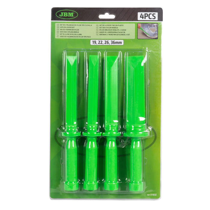 SET DE 4 PALANCAS DE NYLON TIPO CUCHILLA