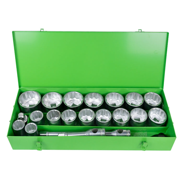 ESTUCHE METÁLICO DE 21 VASOS DE 12 CANTOS DE 1" CINCADO
