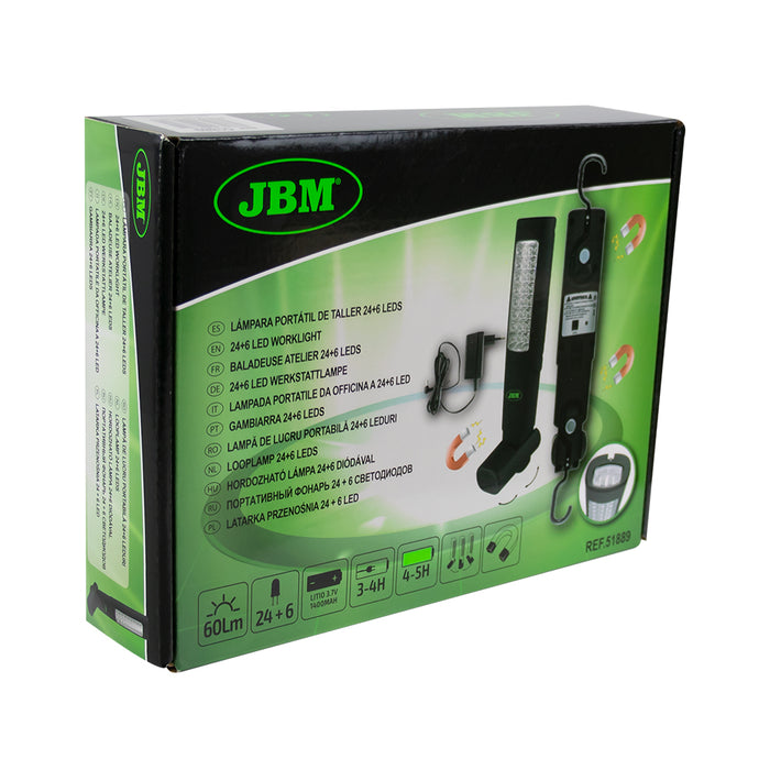LÁMPARA LED PORTÁTIL ARTICULADA CON DOBLE IMÁN - 60LM