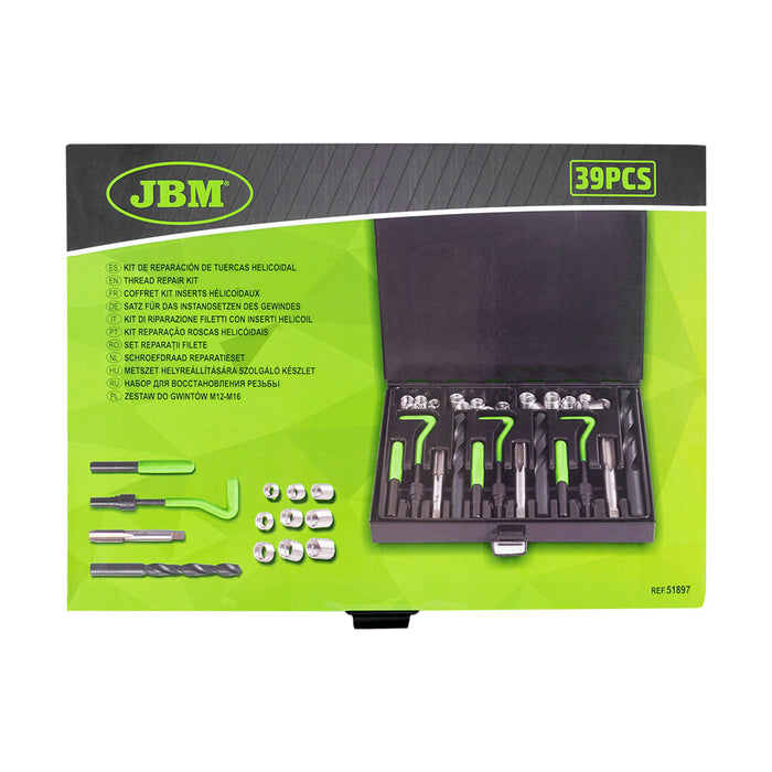 KIT DE REPARACIÓN DE TUERCAS HELICOIDALES 39PCS