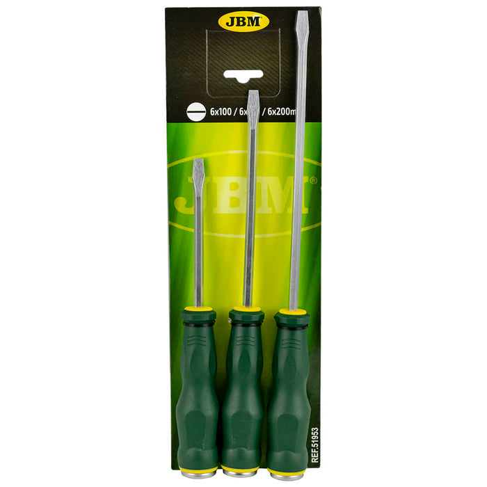 3-PIECE FLATHEAD SCREWDRIVER SET