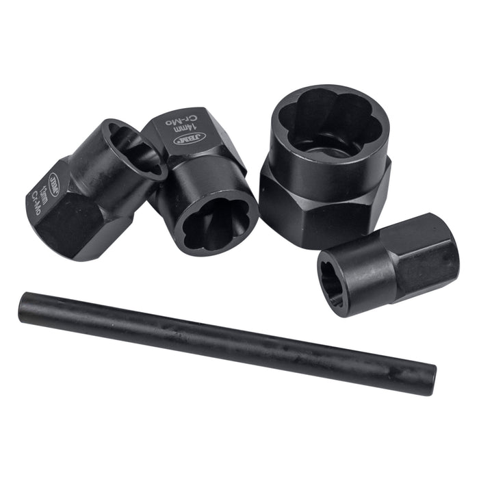 SET DE VASOS TWIST DE 3/8" PARA EXTRACCIÓN DE TUERCAS/TORNILLOS DE SEGURIDAD