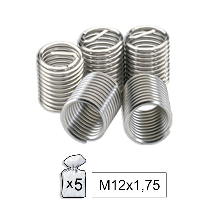 BAG OF 5 HELICOIL REPLACEMENT INSERTS M12X1.75