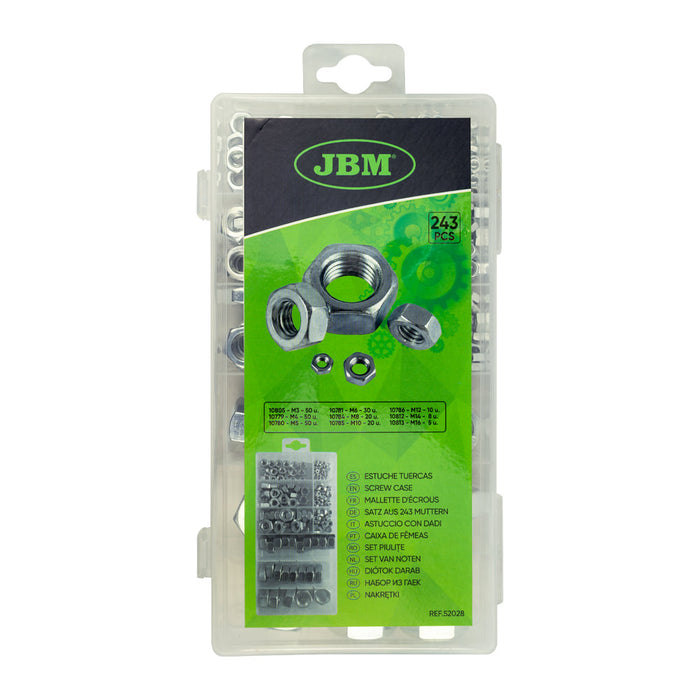 ESTUCHE DE TUERCAS 243PCS