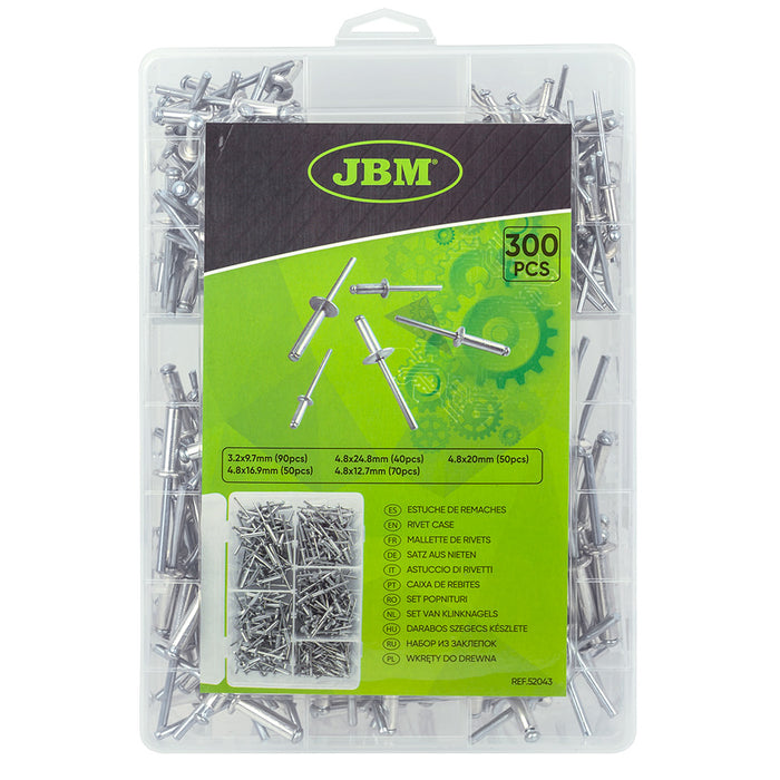 ESTUCHE DE REMACHES 300PCS