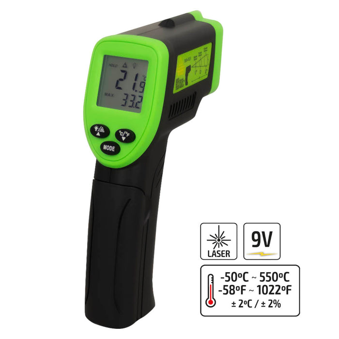 TERMOMETRO LASER + COMPROBADOR DE FUGAS DE CULATA
