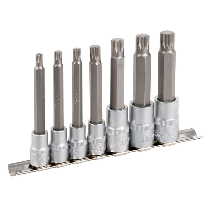CONJUNTO DE 7 PONTAS XZN COM VASO DE 1/2" E 3/8"