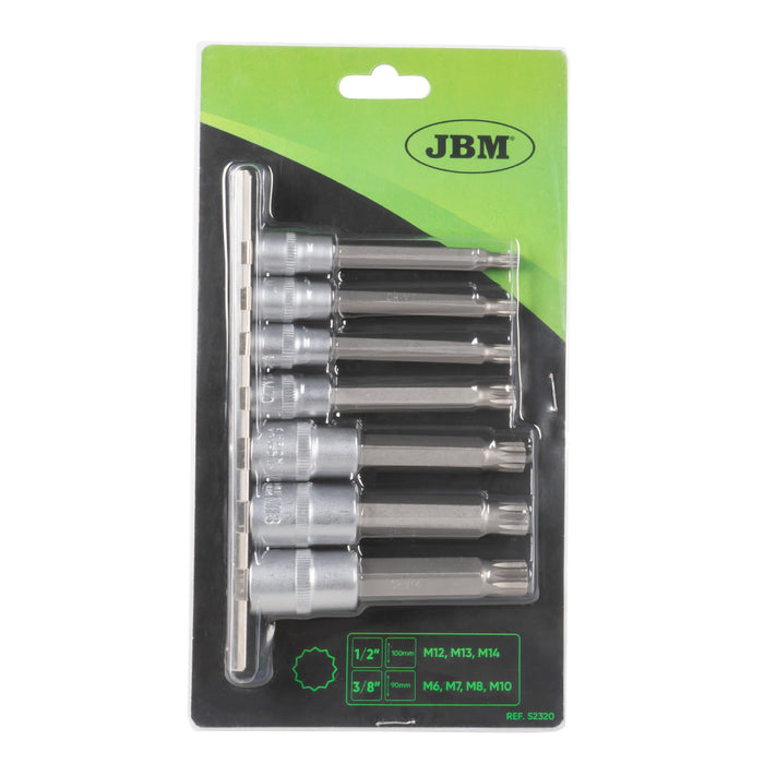 CONJUNTO DE 7 PONTAS XZN COM VASO DE 1/2" E 3/8"