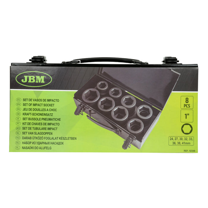 SET OF 8 1" IMPACT SOCKETS
