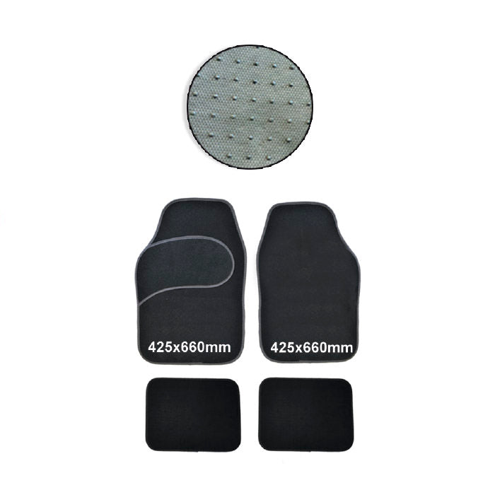 JEU DE 4 TAPIS DE SOL EN MOQUETTE - TALONNETTE EN MOQUETTE