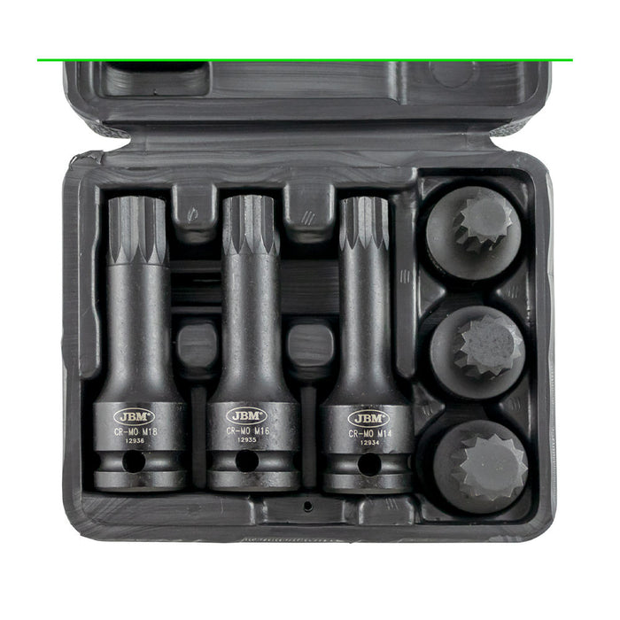 SET OF 6 1/2" IMPACT XZN SOCKETS