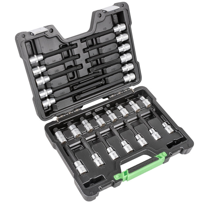 MALETÍN DE 26 PUNTAS DE 1/2" PARA TORNILLOS DE 12 CANTOS