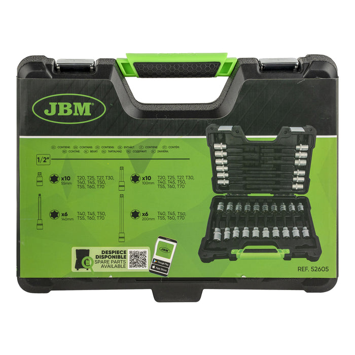 MALETÍN DE PUNTAS PARA TORNILLOS TORX 32 PIEZAS