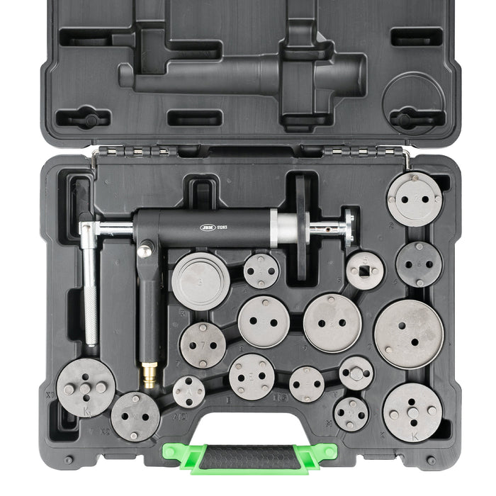 KIT REPOSICIONADOR PARA PISTONES DE FRENO CON PISTOLA 18PCS