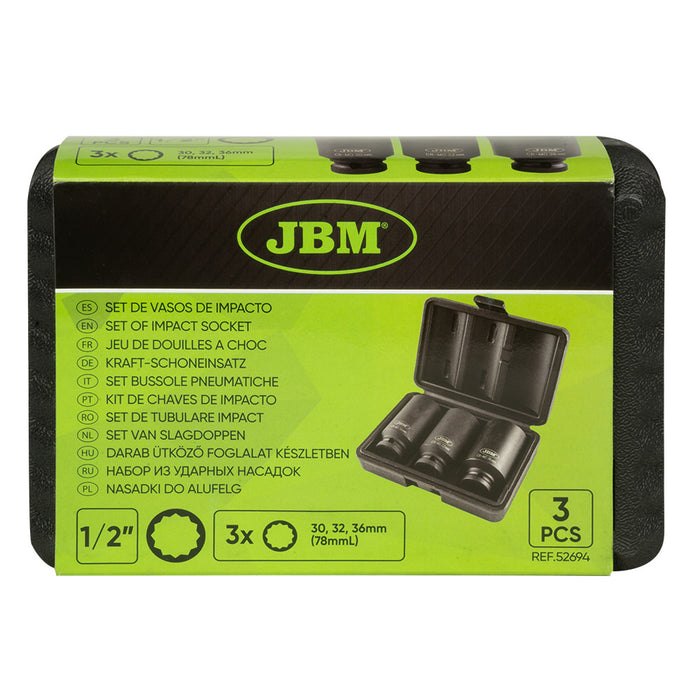 SET DE 3 VASOS DE IMPACTO XZN DE 1/2"