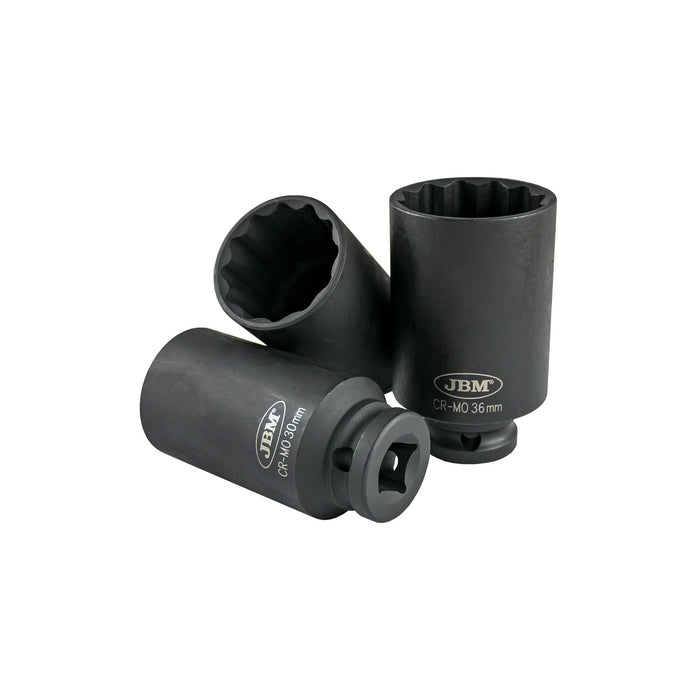 SET DE 3 VASOS DE IMPACTO XZN DE 1/2"