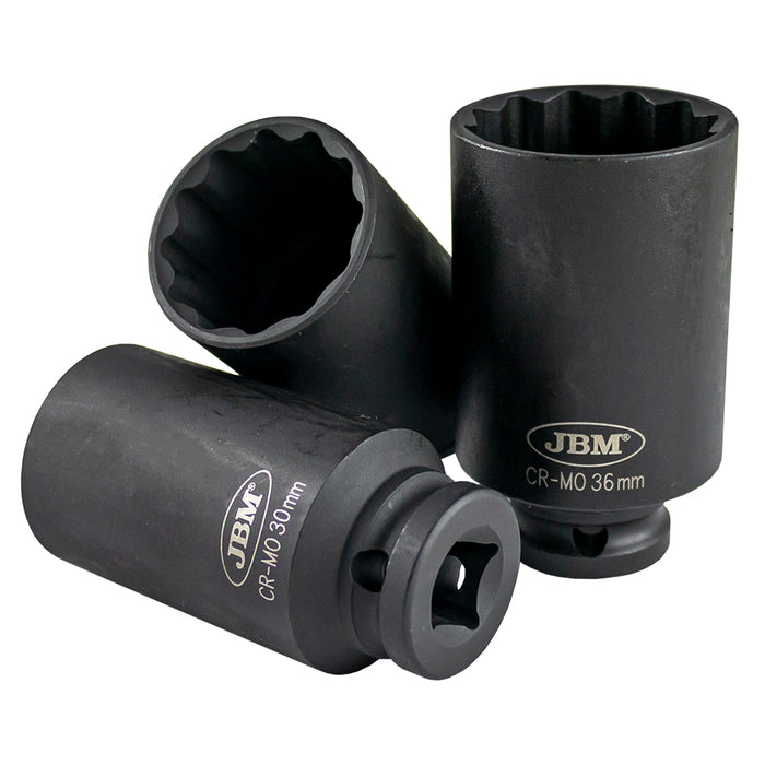 SET DE 3 VASOS DE IMPACTO XZN DE 1/2"