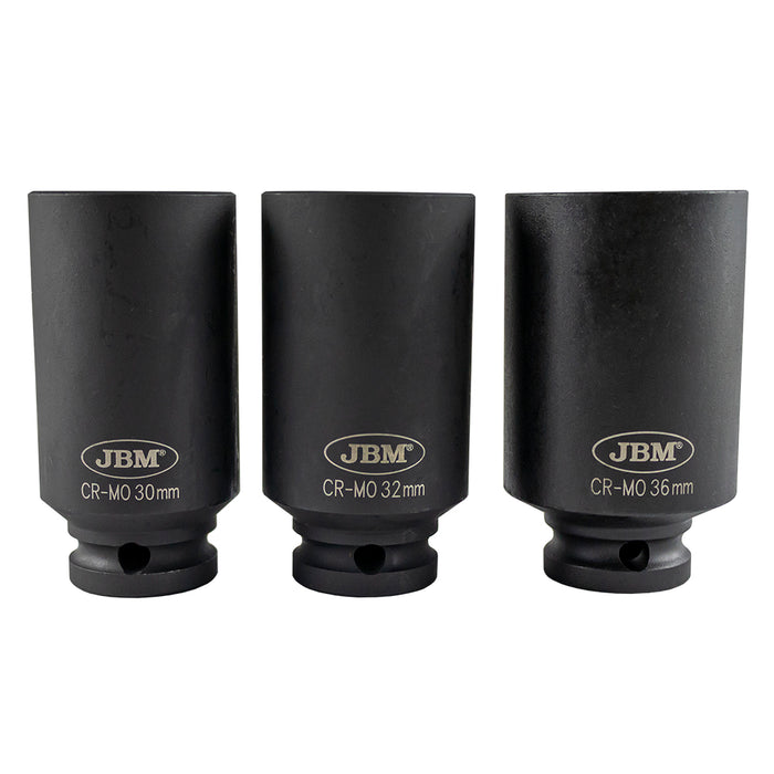 SET DE 3 VASOS DE IMPACTO XZN DE 1/2"