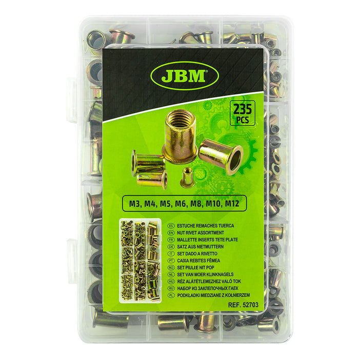ESTUCHE DE REMACHES TUERCA 235PCS