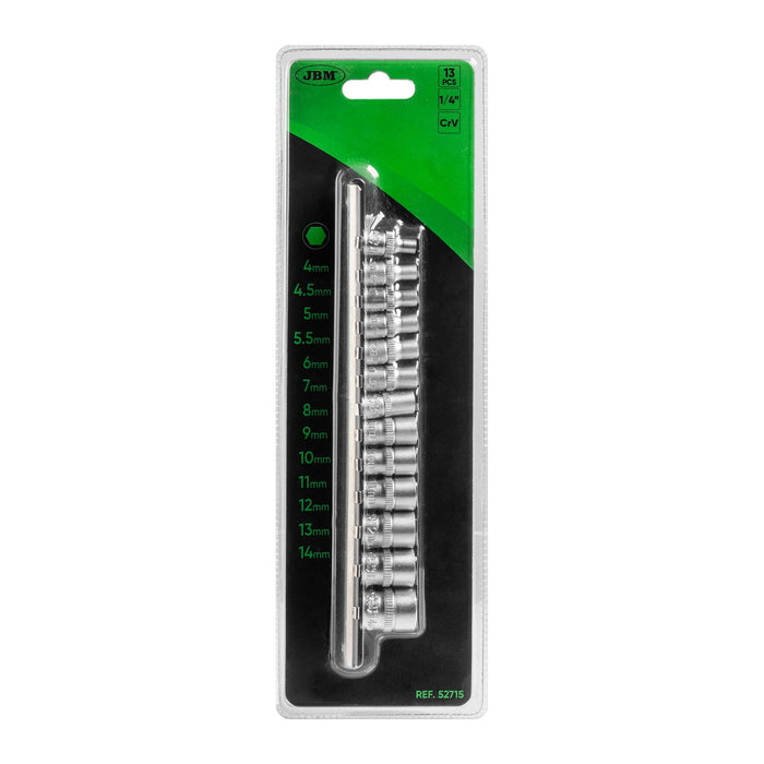 13-PIECE 1/4" HEX SOCKET SET