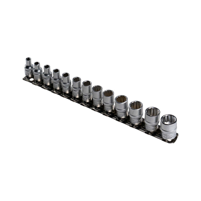 13-PIECE 1/4" DRIVE 12-POINT SOCKET SET