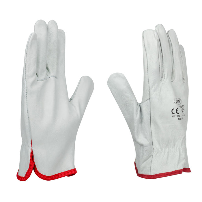 LOTE 12 UNIDADES GUANTES DE PIEL 10"
