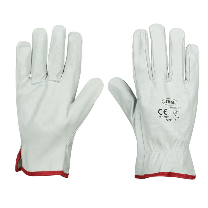 LOTE 12 UNIDADES GUANTES DE PIEL 10"
