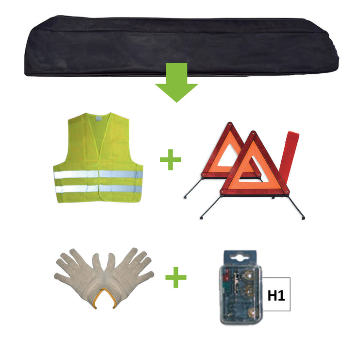 KIT EMERGENCIA BOLSA NEGRA + MK H1