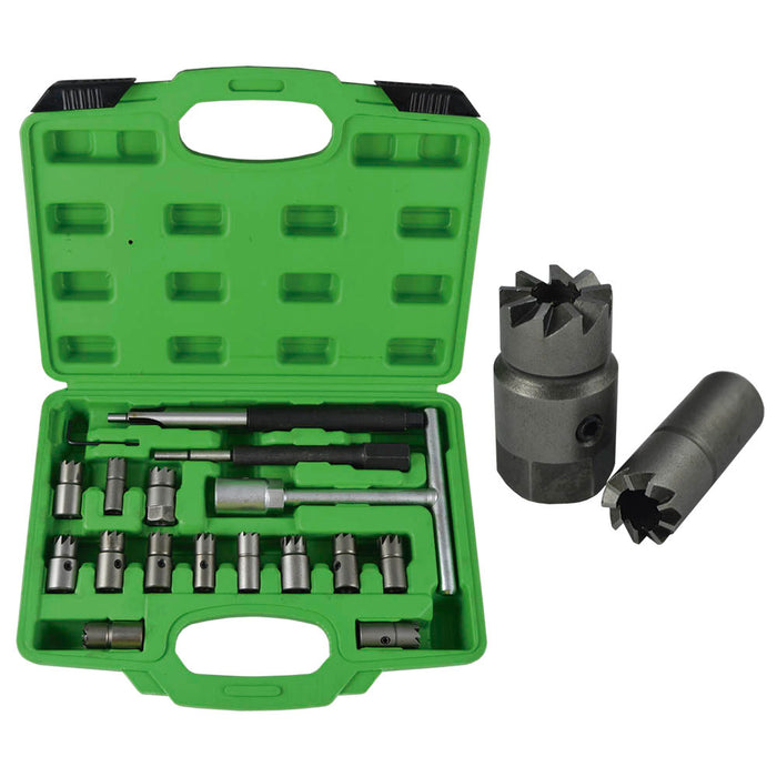 EXTRACTOR DE INYECTORES NEUMATICO  + SET ESCARIADOR INYECTORES  + MEDIDOR  Y COMPROBADOR INYECCION